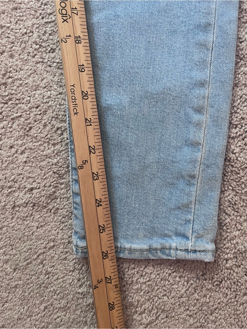 Levi’s Wedgie Skinny Jeans Size 30 Light Blue Button Fly Crop - Picture 10 of 11